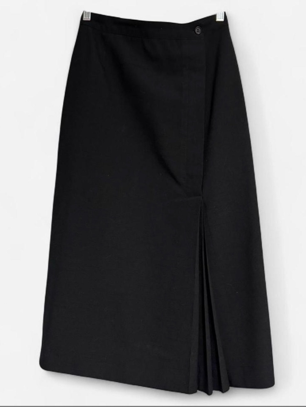 Vintage 1970’s* Weathervane Midi Skirt with bottom Pleat, 100% Wool, Size 10